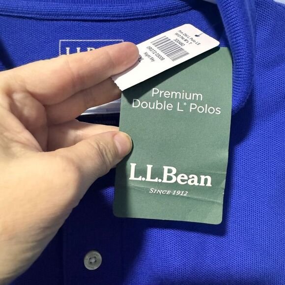 LL. Bean men's blue XL Tall polo new with tag‎ long sleeve - Picture 5 of 6